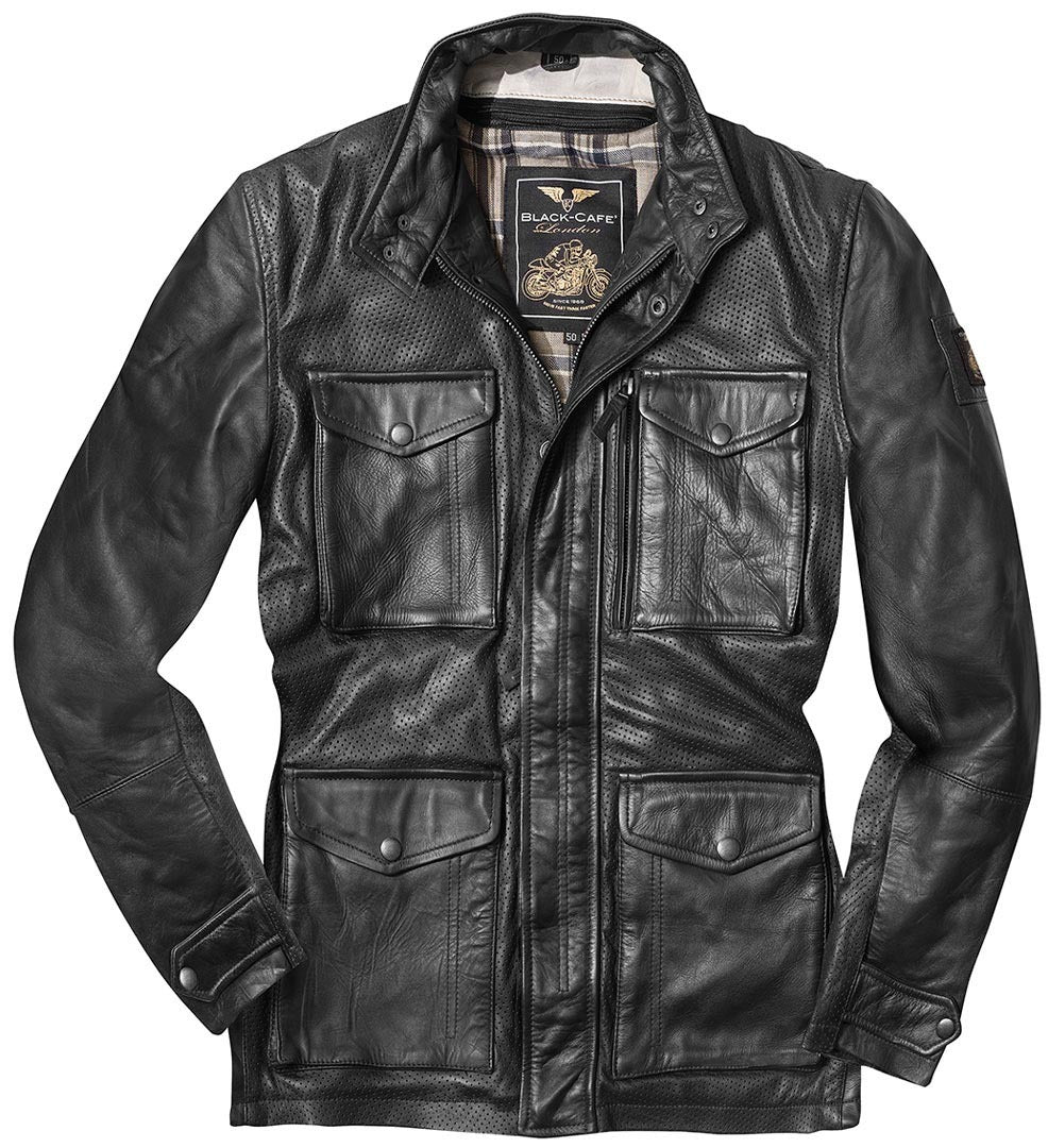 Schott 654VN Men's Café Racer Leather Jacket – Black | Sunset Leather