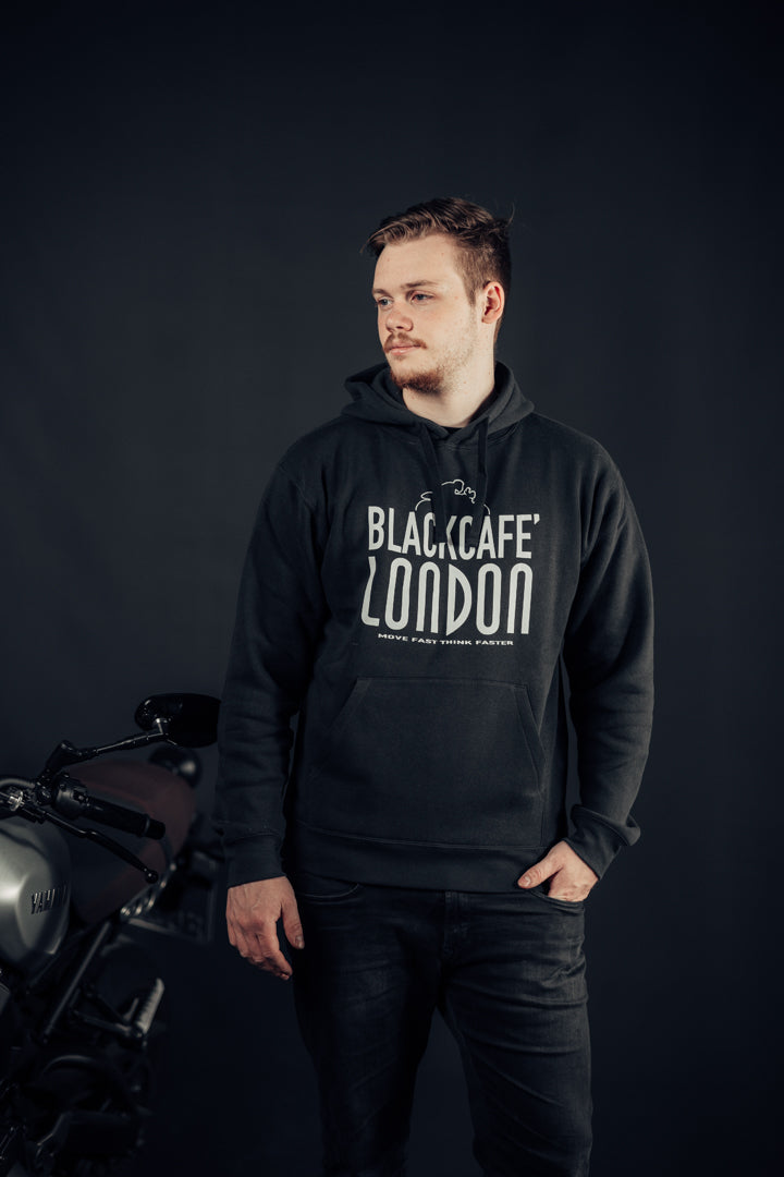 Black-Cafe London Classical Hoodie#color_black-white