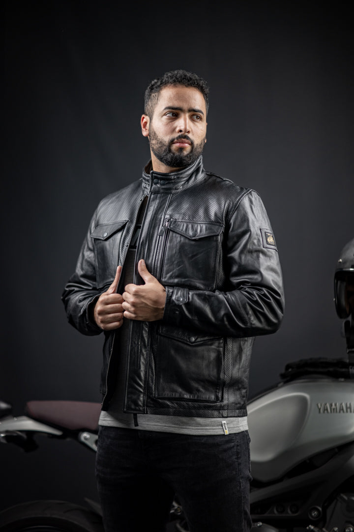 Black-Cafe London Manhattan Lederjacke