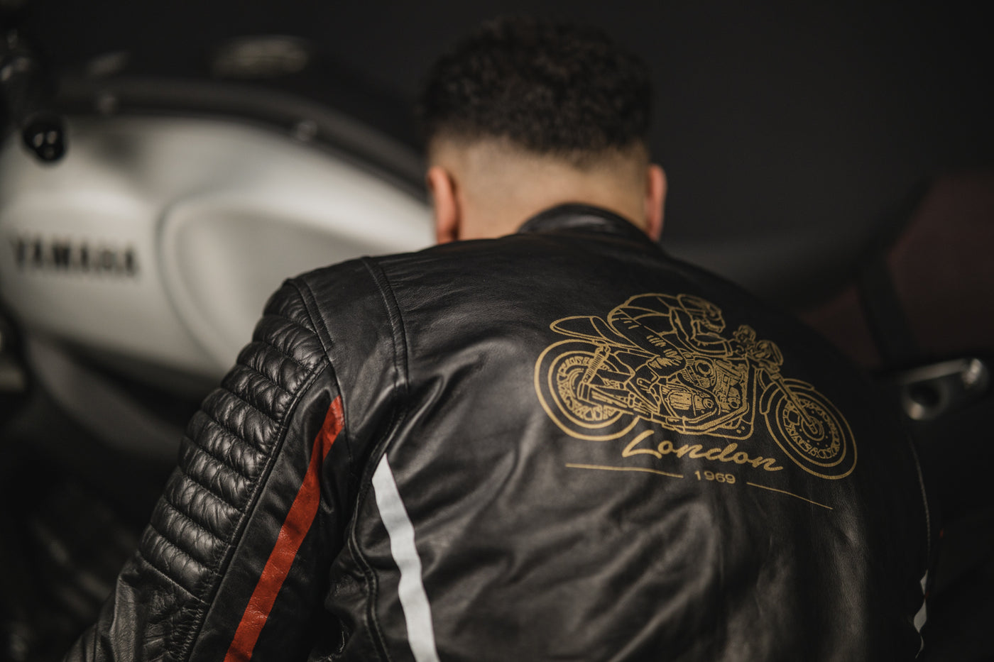 Black-Cafe London Seoul 오토바이 가죽 재킷