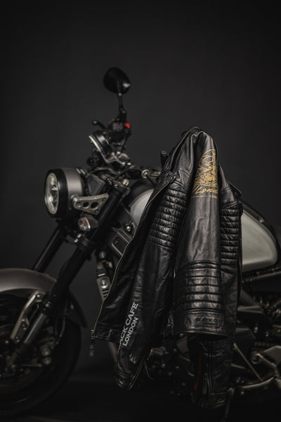 Black-Cafe London Seoul Motorfiets lederen jas