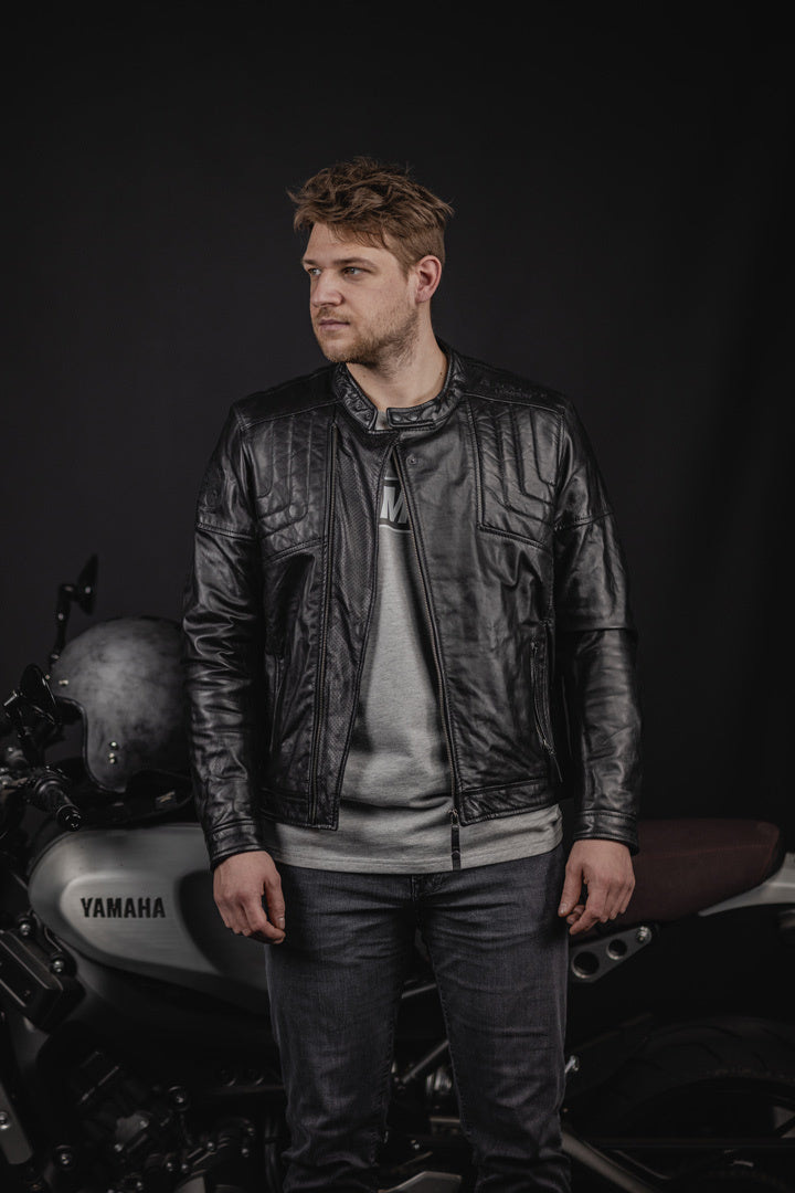 Black-Cafe London Philadelphia Motorfiets lederen jas