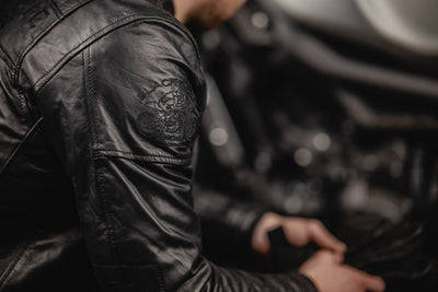 Black-Cafe London Philadelphia Motorfiets lederen jas