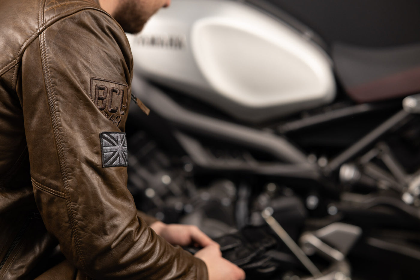 Black Cafe London Houston Motorrad Lederjacke