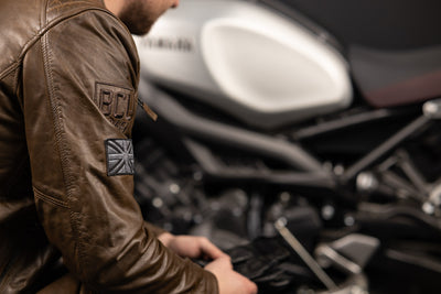 Black Cafe London Houston Motorcycle Leather Jacket