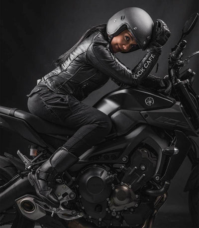 Black-Cafe London Toronto Dames motorfiets lederen jas