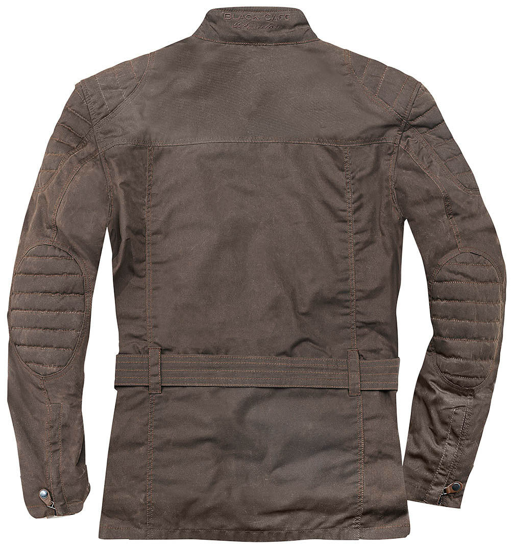 Black-Cafe London Exit Motorcycle Textile Jacket#color_brown