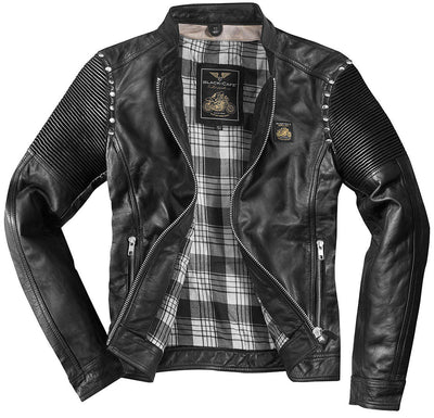 Black-Cafe London Milano 2.0 Motorcycle Leather Jacket#color_black