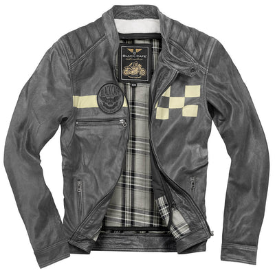 Black-Cafe London SevenT Chaqueta de cuero de motocicleta