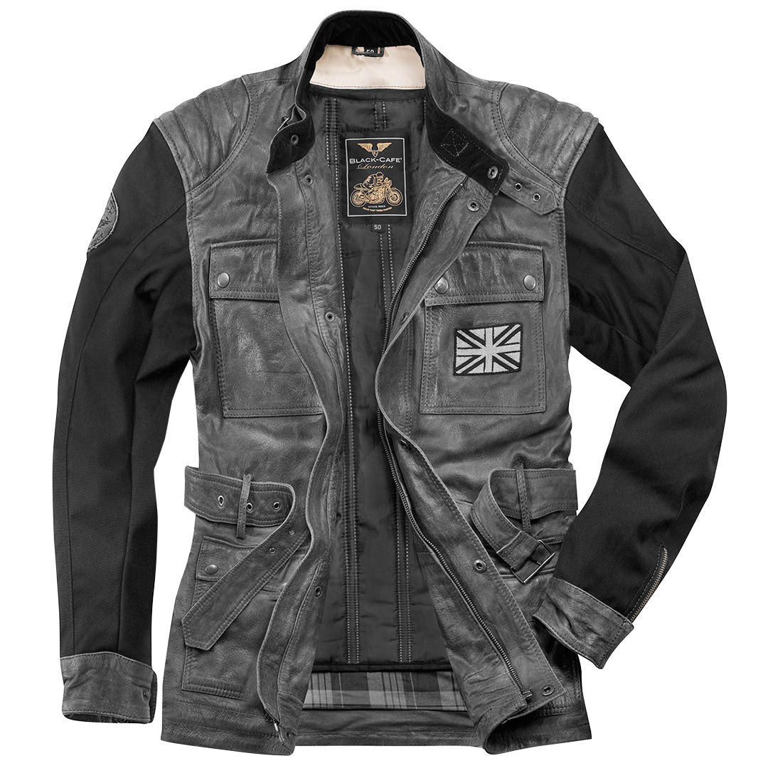 Black-Cafe London Retro Motorrad Lederjacke