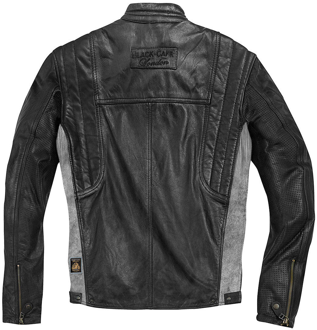 Black-Cafe London Vintage Veste en cuir de moto
