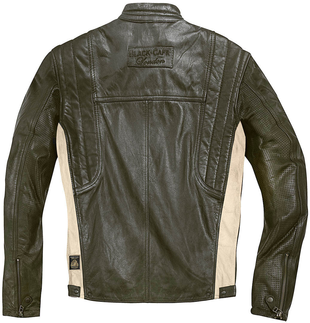 Black-Cafe London Vintage Veste en cuir de moto