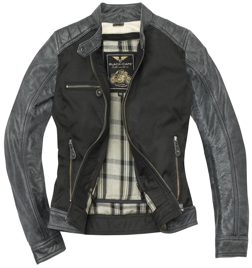 Black-Cafe London Johannesburg Dames Motorfiets Leer / Textiel Jas