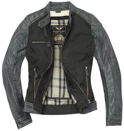 Black-Cafe London Johannesburg Dames Motorfiets Leer / Textiel Jas
