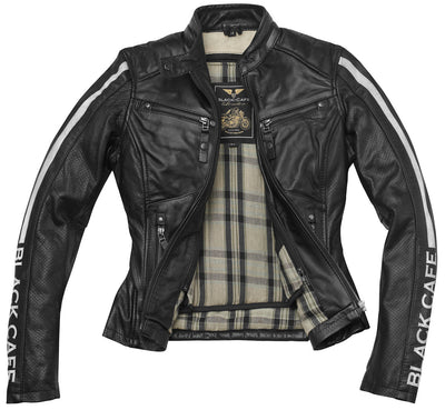 Black-Cafe London Toronto Dames motorfiets lederen jas