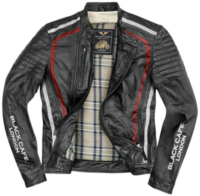 Black-Cafe London Seoul Motorfiets lederen jas