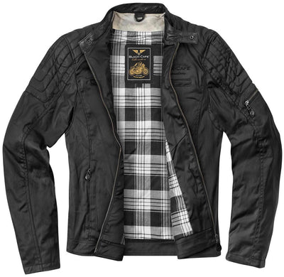 Black-Cafe London Ahvaz Textile Jacket#color_black