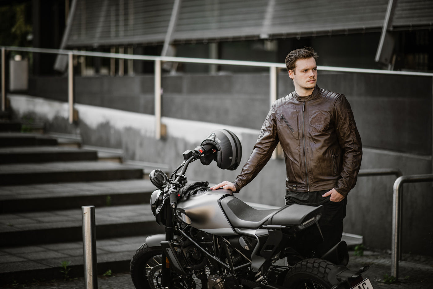Black-Cafe London Tokio Motorfiets lederen jas