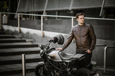 Black-Cafe London Tokio Motorcycle Leather Jacket