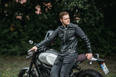 Black-Cafe London Milano Motorfiets lederen jas
